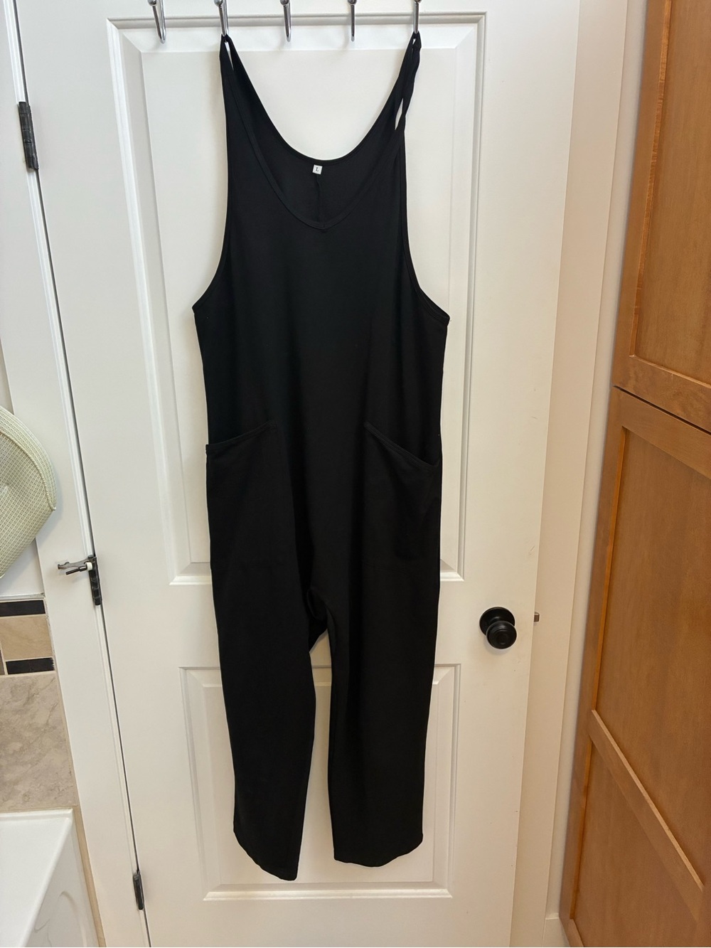 Black Women's Relaxed Jumpsuit with Pockets
